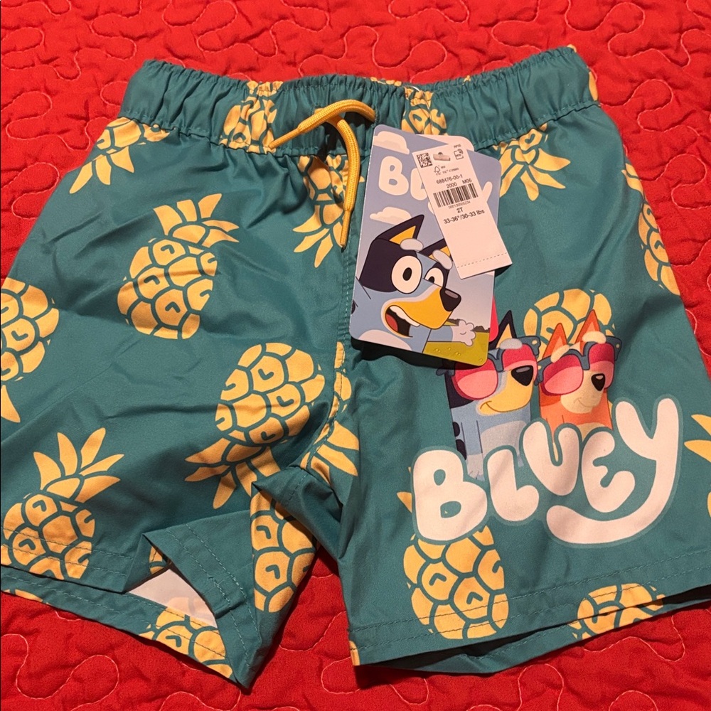 Old Navy Bluey Exclusive Pineapple Swim Shorts